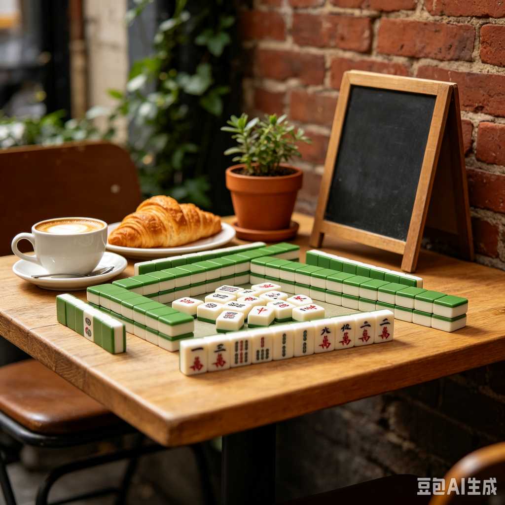 mahjong set with dice and chips